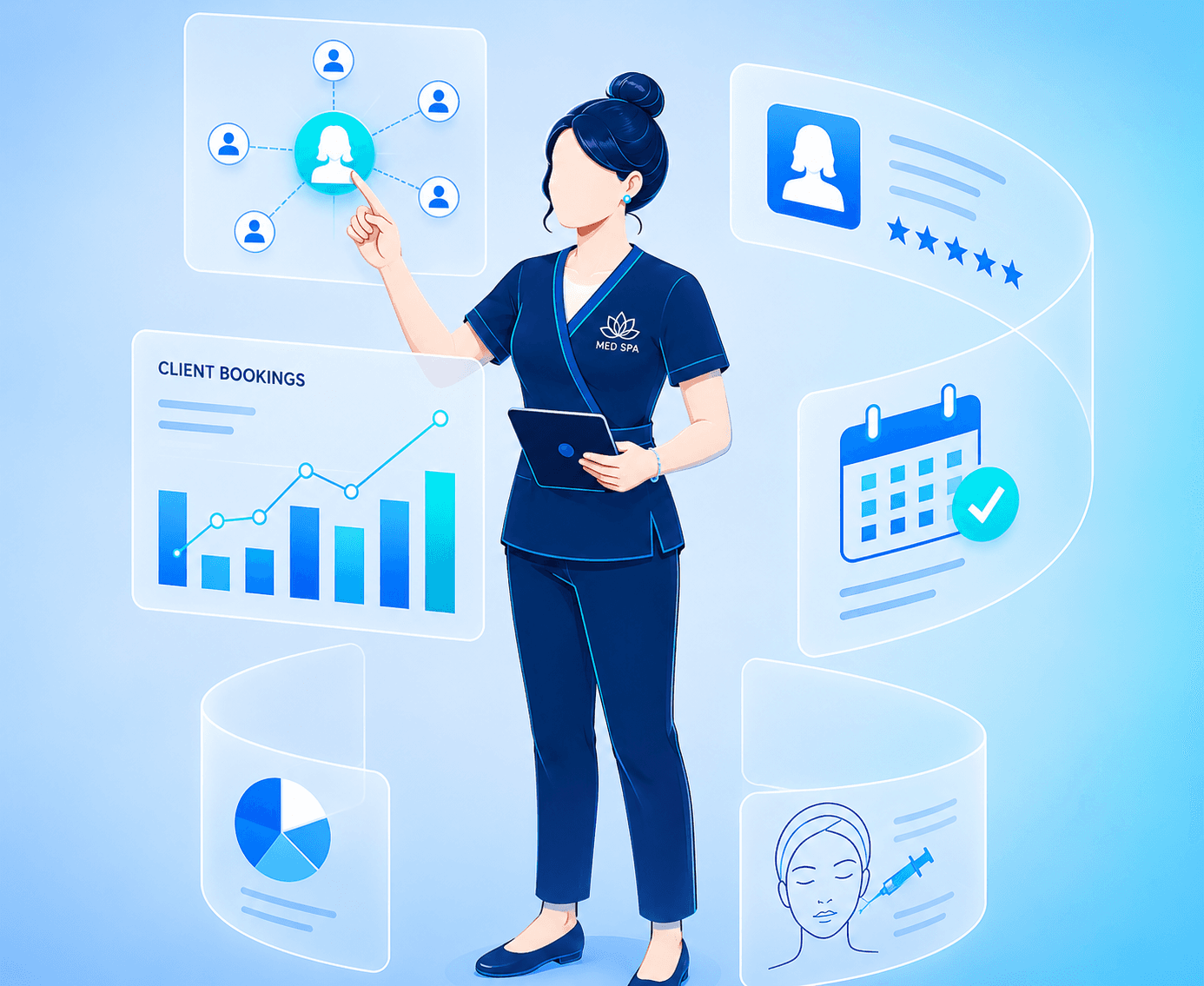 Medspa appointment utilization dashboard